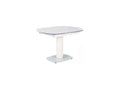 Dekonao extendable table in white tempered glass up to 180 cm HMXQ34780