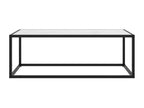Black coffee table with white marble top, 100x50x35 cm, FWDR02834