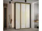 Dekonao 8 Sliding Door Wardrobe 235.2/160/60 3 Doors Black/White/Gold RKQX90873