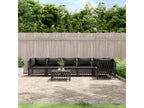 7-piece garden furniture set with cushions, anthracite steel PCKL78292