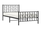 Metal bed frame without mattress with black bed legs 100x190cm DXGJ20944