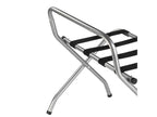 Ligniva grey metal luggage rack, hotel room accessory for travel bags and suitcases, foldable luggage stand, VCFI95832