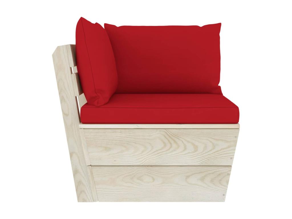 3-seater pallet garden sofa with cushions, spruce wood, 12 SHLO88642