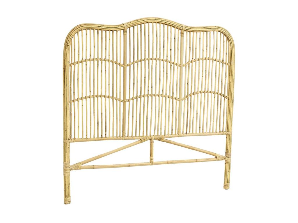 Natural rattan headboard, 160cm bed base ASLY71047