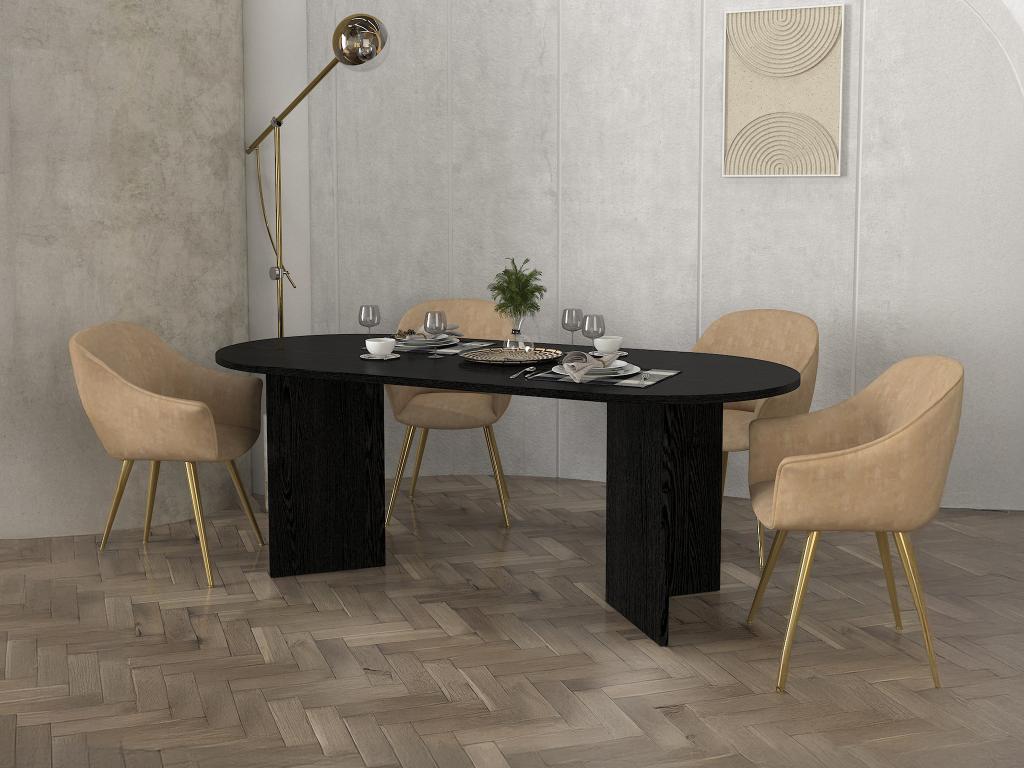 Dining table for 8 people - Black - Dekonao BMAG69508