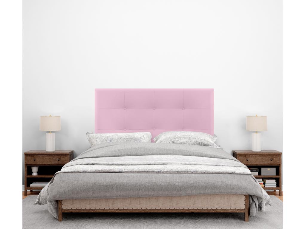 Dekonao Faux Leather Upholstered Headboard 95x115cm with Legs for 90cm Beds - Pink SZAX32568