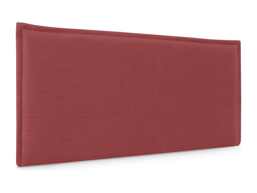 Dekonao Smooth Natural Linen Headboard with Padding 80x50cm Fits 70/80/90cm Beds - Red TVNP22359