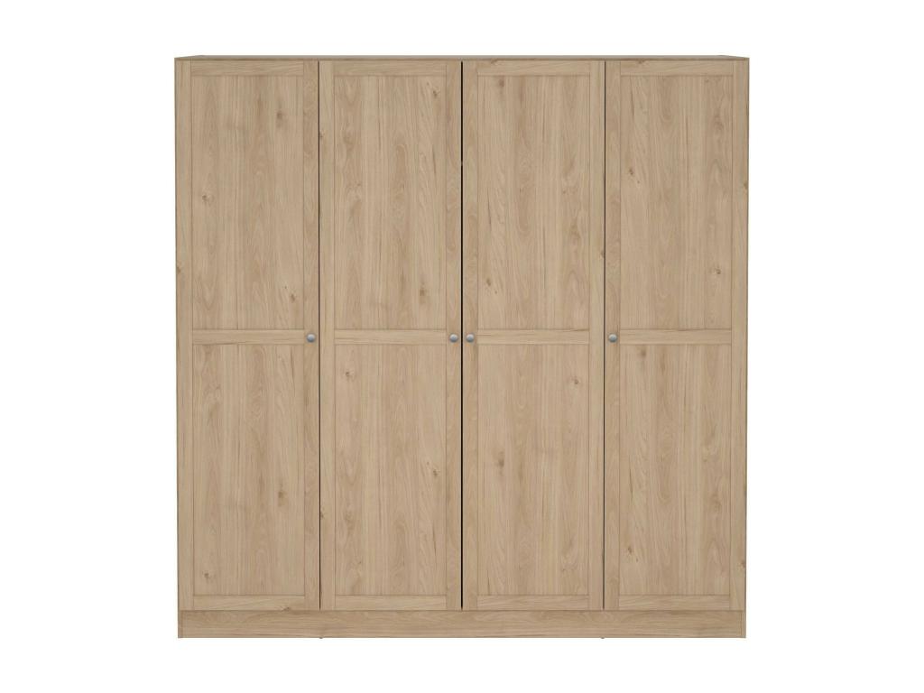 Large Wardrobe, Bedroom Furniture, Walk-in Closet, Clothes Closet, 196x62 h200 cm, Light Oak, PSGH06851