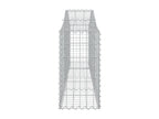 Arched gabion baskets, 4 pieces, 200x30x60/80 cm, galvanized iron OSLI56833