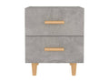 Bedside tables, 2 pcs, Concrete Grey, 40x35x47.5 cm, PVOM67559