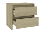 Nobellea Oak Bedside Table 45x34.5x44.5 cm Chipboard SKCP27284