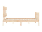 Bed frame without mattress, solid pine wood ZTCR74762