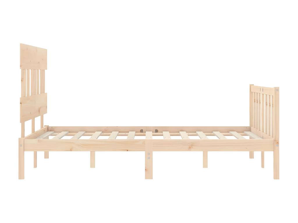 Bed frame without mattress, solid pine wood ZTCR74762