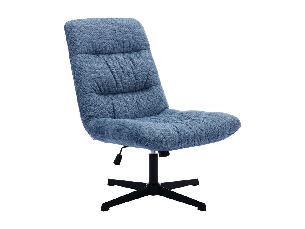 Dekonao WJRM06910 blue mottled fabric swivel armchair