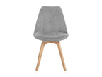 Set of 4 Dining Chairs - Dekonao / Wood - Light Grey - Dekonao KDSP93459
