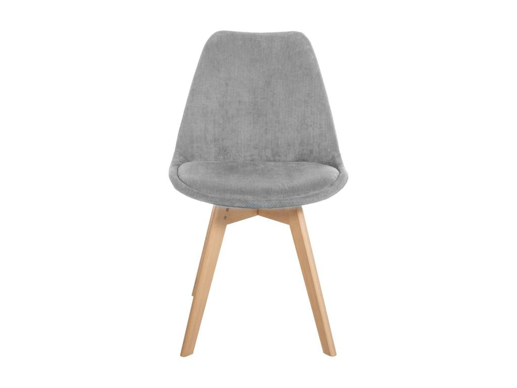 Set of 4 Dining Chairs - Dekonao / Wood - Light Grey - Dekonao KDSP93459