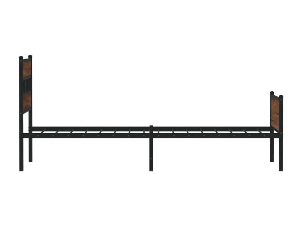 Bed frame without mattress, brown oak, 90x200cm, engineered wood, SFFK34939