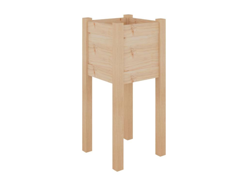 2-piece outdoor planters, 31x31x70 cm, solid pine wood, INIM90649