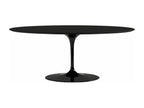 Oval tulip table - Matte black top - Width 160 cm - Glossy black base SLLB12988