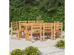 Garden chairs, set of 8, solid teak wood, GCGN50200