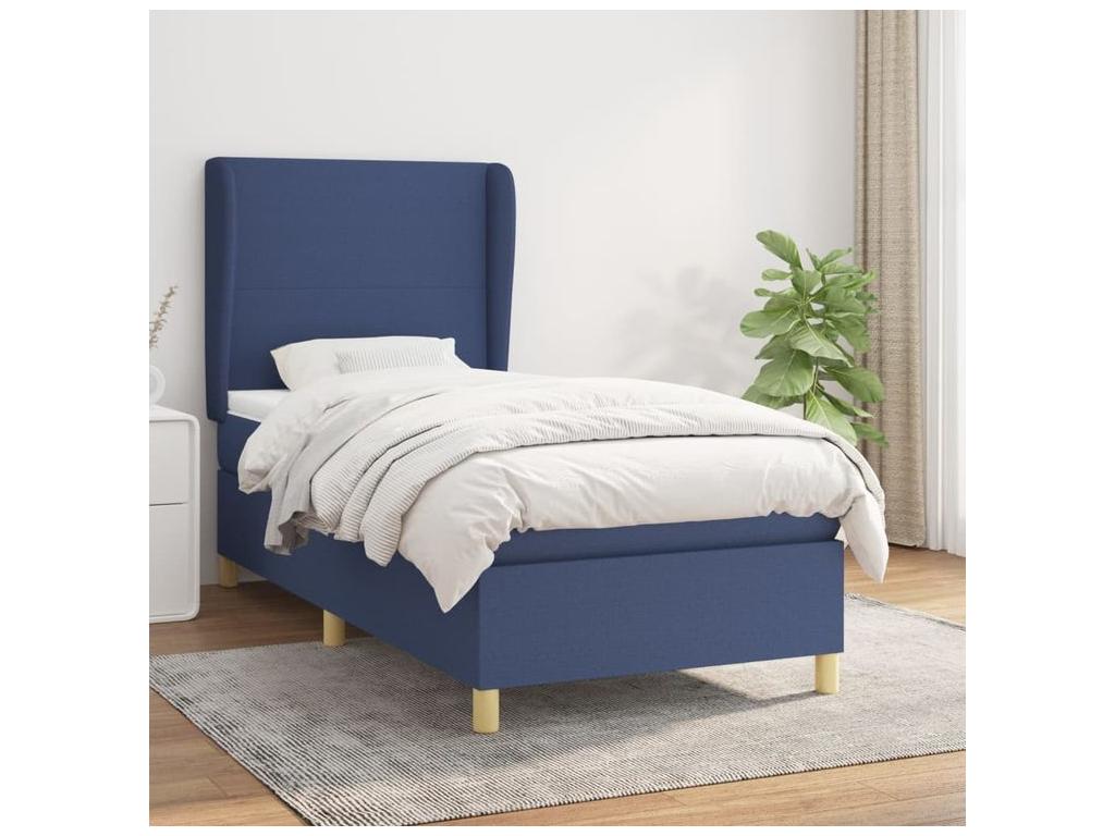 Dekonao bed base with mattress, blue, 90x190 cm, fabric, GAJY29403