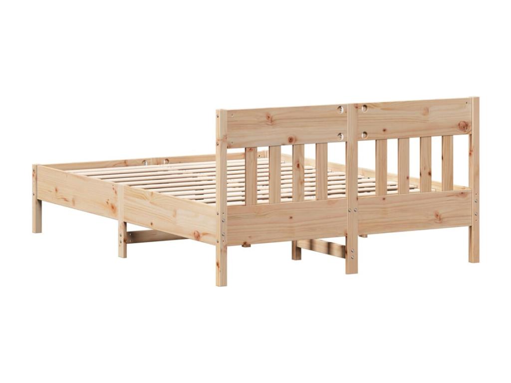 Bed frame without mattress 160x200 cm solid pine wood QZAO11092