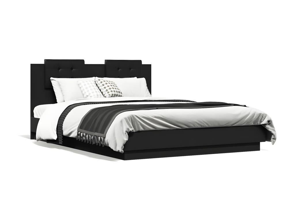 Black bed frame without mattress, 120x200 cm, WMXN02637
