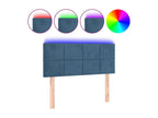 Dark Blue LED Headboard 100x5x78/88 cm Velvet MKOT90717