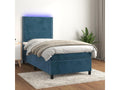 Dekonao bed base with mattress and LED, dark blue, 80x200cm, WMXG06924