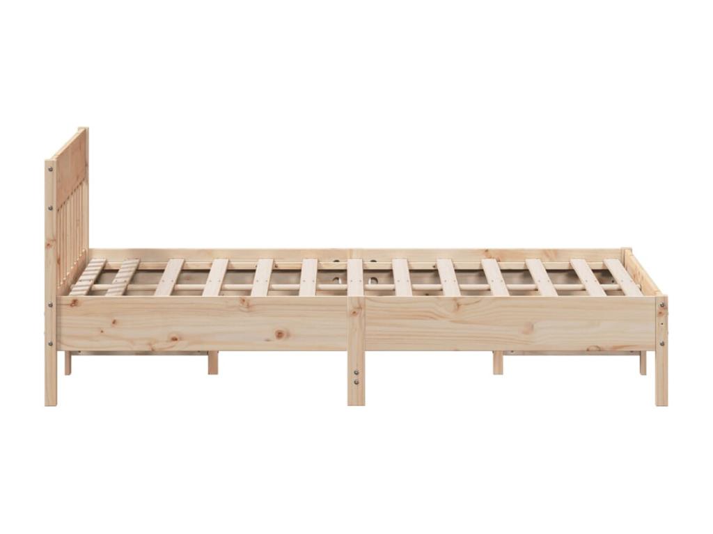 Bed frame without mattress 160x200 cm solid pine wood QZAO11092