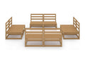8-piece garden furniture set, honey brown, solid pine wood LBPF48519