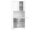 Dekonao Home Convertible Wardrobe/Cupboard/Office/Table 175x80x36cm "Dekonao - Glossy White Front/Matte White Body" HSAX64936