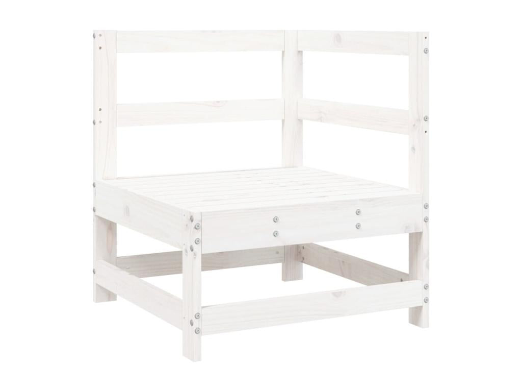 7-piece garden furniture set, white, solid pine wood IQGZ67944