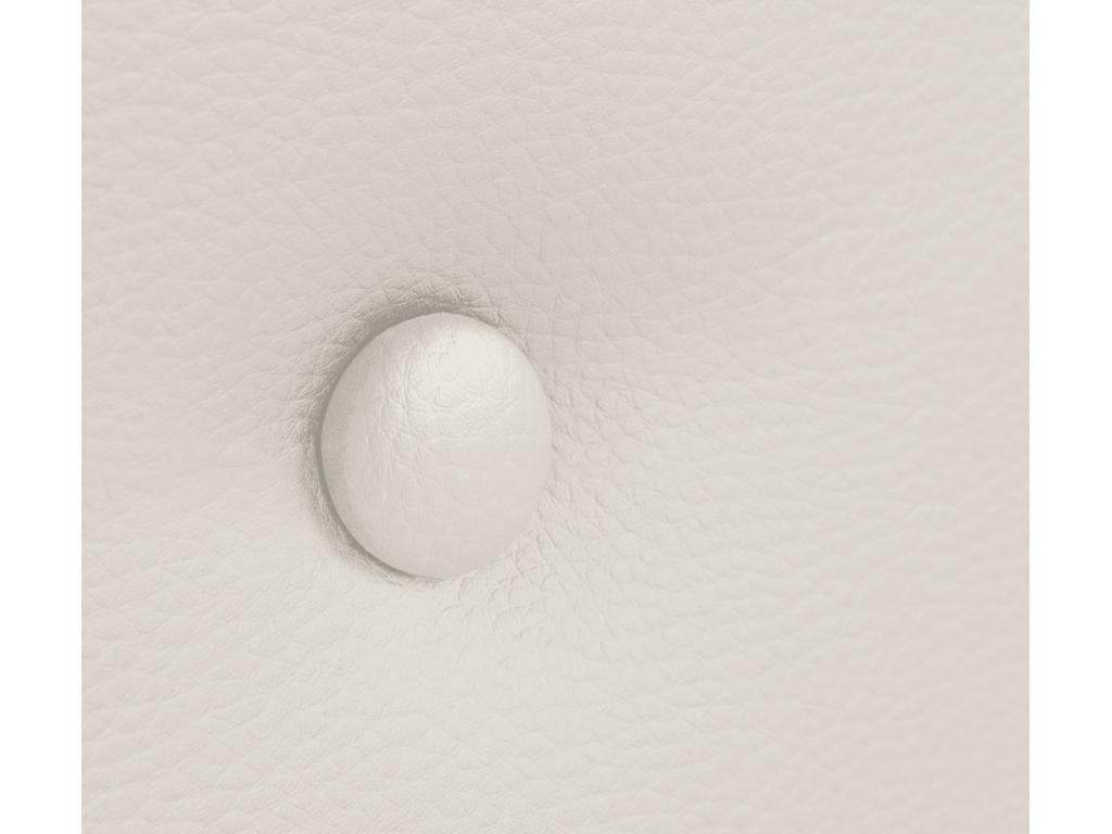 Dekonao Smooth Faux Leather Headboard with Buttons 135x50cm for 120/135cm Beds - Bone White HRMX71113