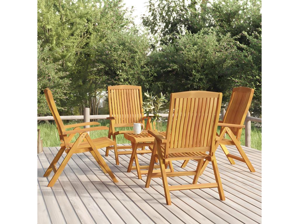 5-piece solid teak wood garden furniture set RROL91988