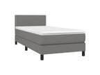 Ligniva bed base and mattress with LED lighting, Dark Grey, 100x200 cm, HJNS28869