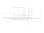 Metal bed frame with white headboard/footboard 180x200cm XTTB20802