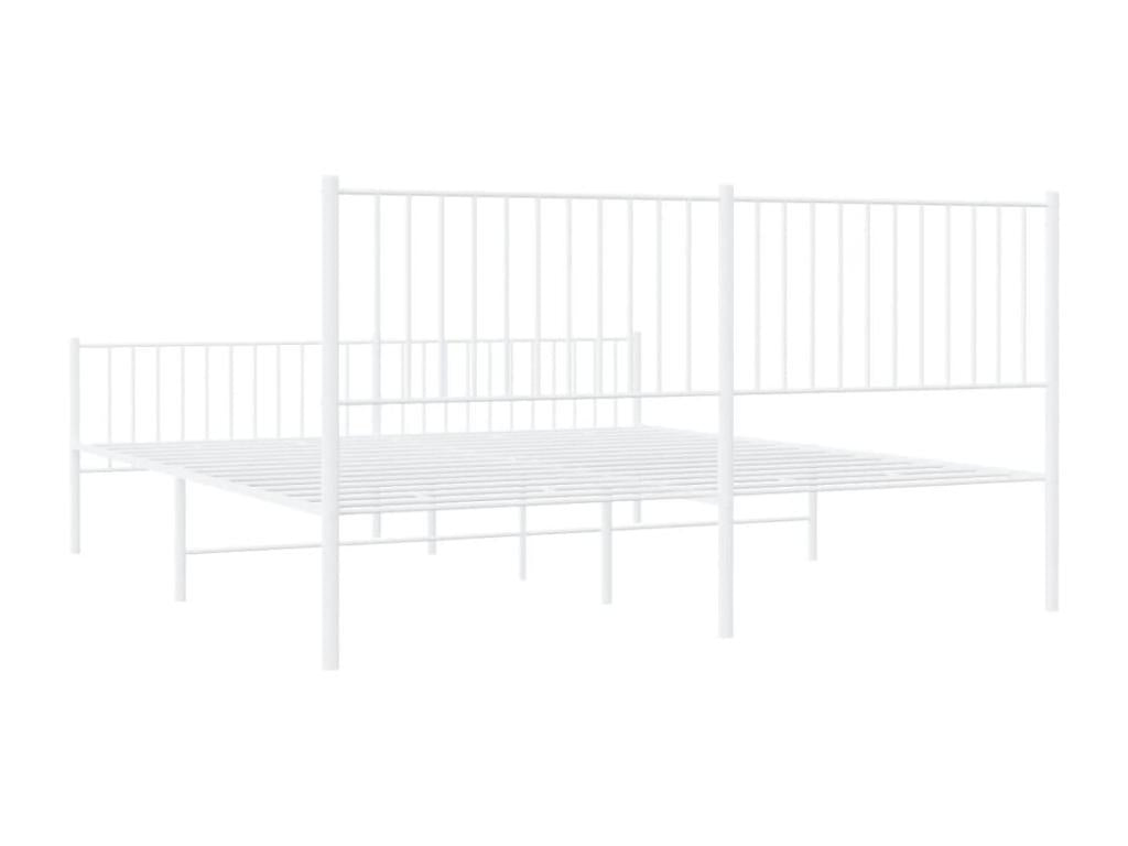 Metal bed frame with white headboard/footboard 180x200cm XTTB20802
