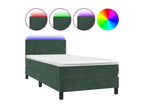 Dekonao bed base with mattress and LED, Dark Green, 90x200cm, TRYS70059