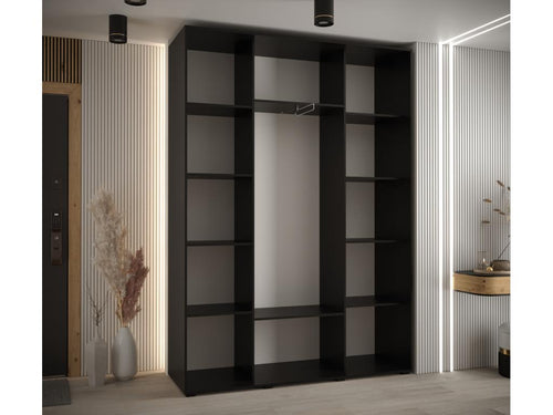 Dekonao 6 Sliding Door Wardrobe 235.2/170/45 3 Doors Black/White/Black ZASM78896