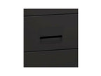 Low steel storage column with 3 drawers, matte black COWW83308