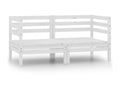 2-Piece Garden Corner Sofa Set, White, Solid Pine Wood, HXGZ74192