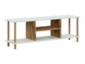 TV stand with white wood shelf, 120x29x43 cm, 03 0007884 ZZAO61694