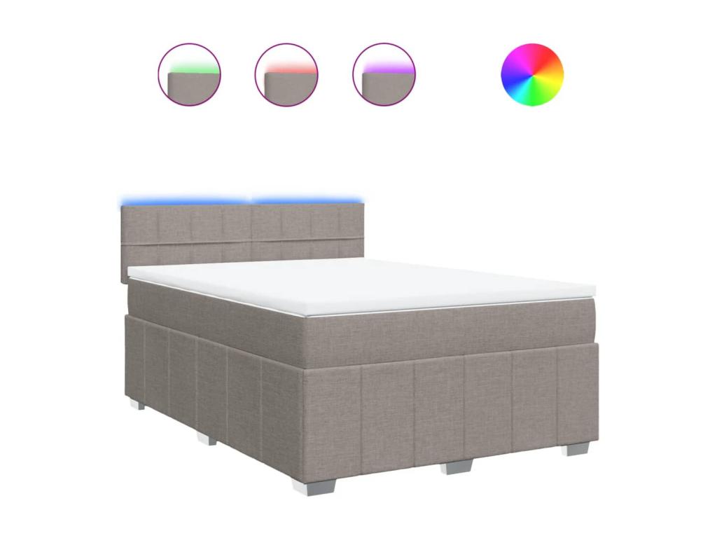 Ligniva bed base with Ligniva mattress 140x200 cm Fabric DECZ72440