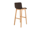 Bar stool - Fabric / Wood - Brown - Dekonao UVRP92092