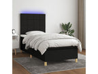 Nobellea bed base and mattress with LED lighting, black, 90x200 cm, fabric, TIWV96123
