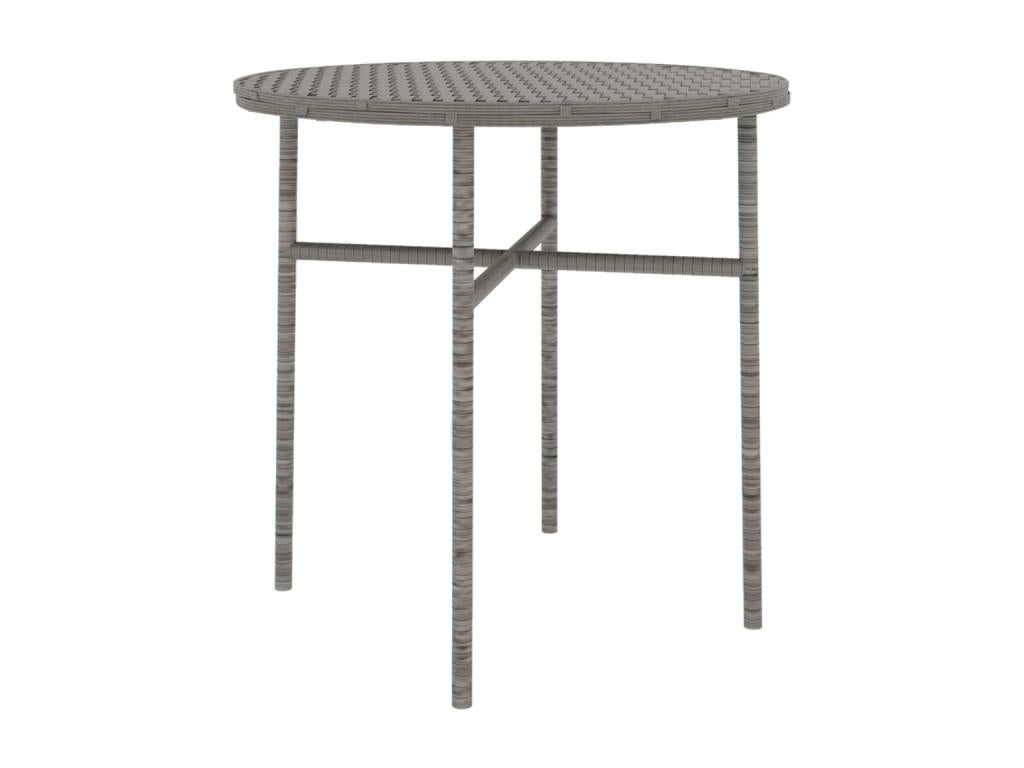 3-Piece Garden Dining Set, Wicker Resin, Grey AAYO47907