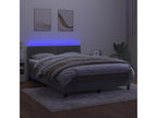 Dekonao bed base with LED mattress, light grey, 140x190 EZNR41886