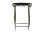 Dekonao Premium - Grey Tea Table 60 cm Woven Resin and Tempered Glass CETQ76070