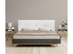 Dekonao Natural Wool Headboard with Buttons 145x50cm for 135/140cm Beds - White CWBN96657